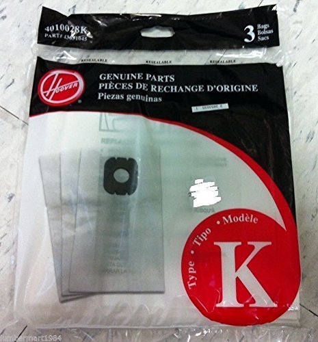 Replacement Part For Hoover VACUUM CLEANER BAGS Type K Canister Spirit 3/pack ASPIRATEUR SAC/ITEM # compare to part 4010028K