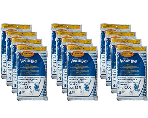 48 EnviroCare Style S Vacuum Bags Compatible with/Replacement for Eureka Style OX, Electrolux