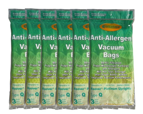 18 Hoover Type Q Part #302982002 Platinum Upright Vacuum Cleaner HEPA Bag UH30010