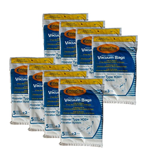 40 Hoover Telios, Arianne H30+ Allergy Vacuum Bags + Filters, Portable Canister, Runabout Vacuum Cleaners, 40101001, 09169855, S3330, S3332,S3320, S3420