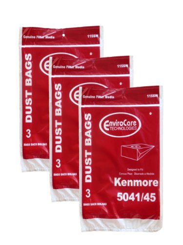 EnviroCare Replacement Vacuum Cleaner Bags Designed to fit Kenmore 5041 and 5045 Type H Canisters 9 Bags