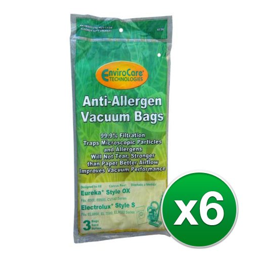 Replacement Vacuum Bag for Electrolux EL200B / Type S / A135 (6 Pack)