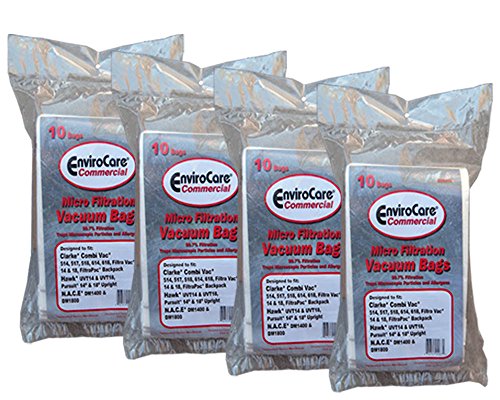 EnviroCare 40 Clark Alto N.A.C.E. Hawk Commercial Upright Allergy Vacuum Cleaner Bags