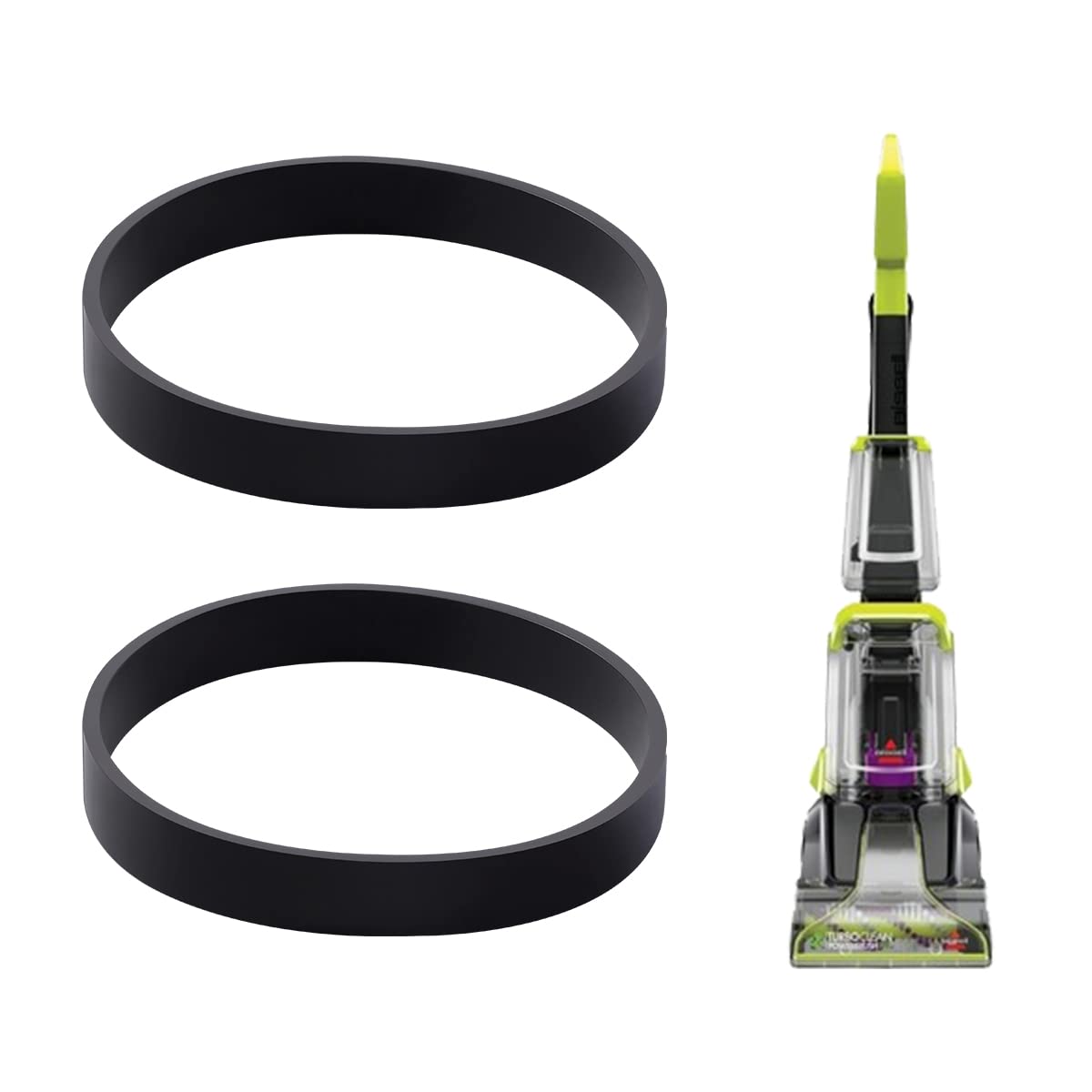 LANMU Replacement Belts Compatible with Bissell Model 2910, 2987, 2806 PowerForce/TurboClean PowerBrush Pet Carpet Cleaner, Replace Part #1606428 (2 Pack)
