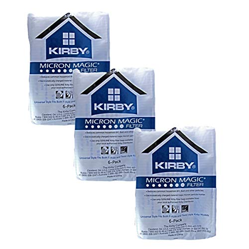 3 Packs of Kirby #204811 (18 bags) - Universal HEPA White Cloth Bags - Genuine Kirby Product - shipped by BuyParts