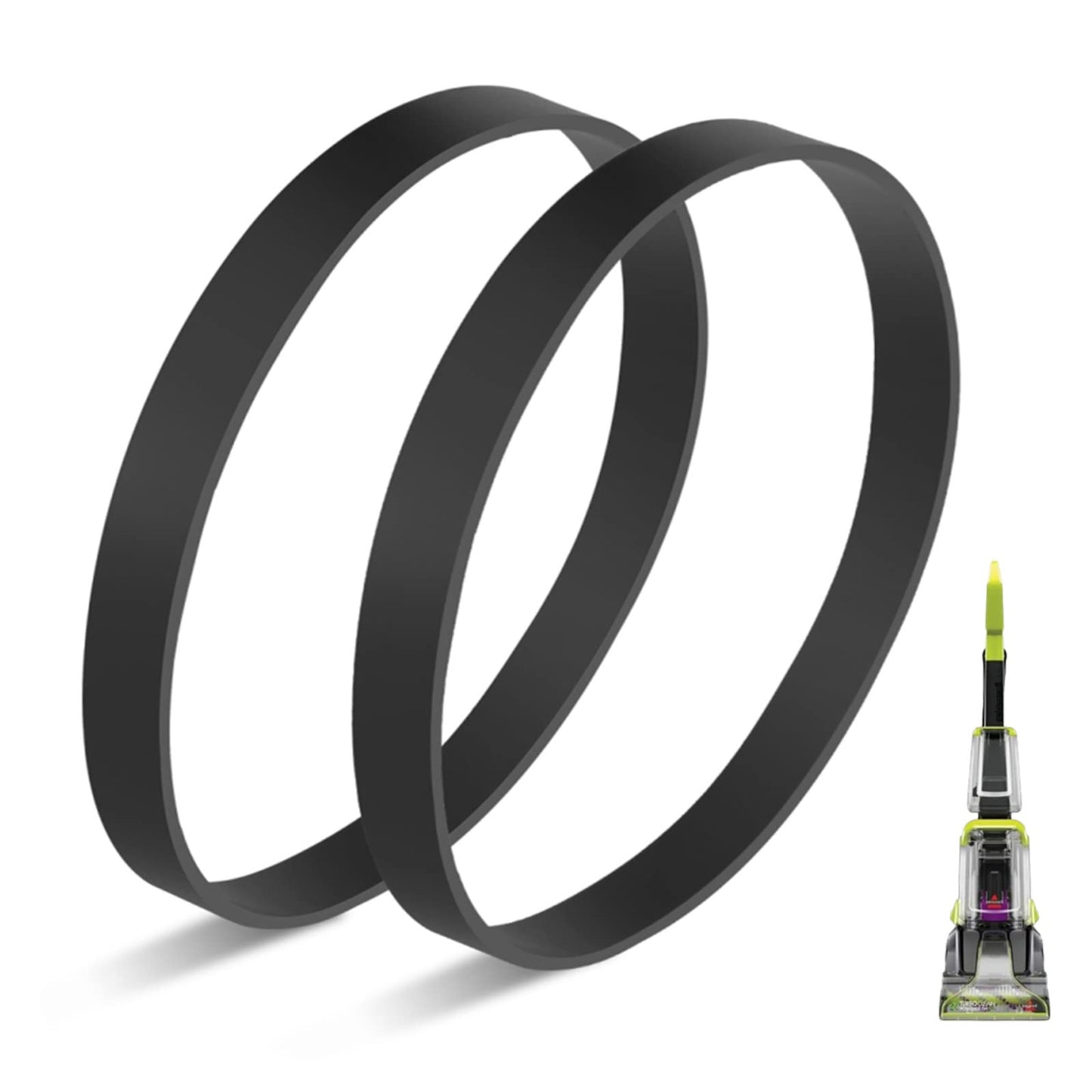 JEDELEOS Replacement Belts for Bissell 2910, 2987, 2806 PowerForce PowerBrush and TurboClean PowerBrush Lightweight Pet Carpet Cleaner, Flat Pump Belt, Replace Parts 1606428 (Pack of 2)