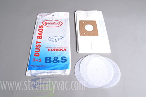EnviroCare Replacement Vacuum Cleaner Dust Bags Designed to Fit Eureka Canisters Style B&S 3 pack