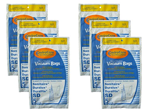 30 Sanitaire Sd Micro with Closure Vacuum Bags, Electrolux, Eureka, Duralux Vacuum Cleaners, 63262, SD - 63262, Commercial SC9180, SC-9180, SC9100, C4900, S9120, SC9150