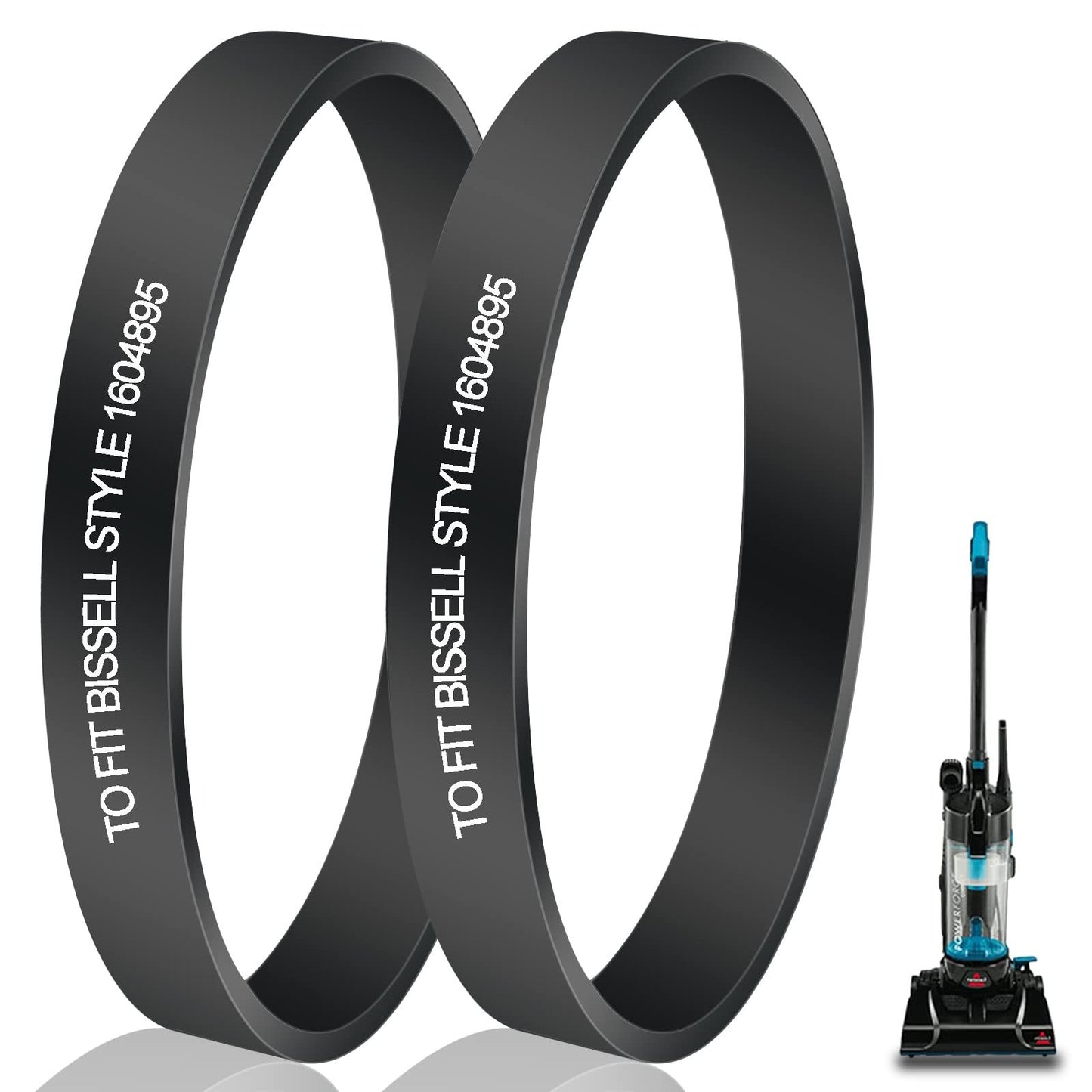 Vacuum Belts Replacement for Bissell PowerForce Compact Lightweight Upright Vacuum, Vacuum Cleaner Belts Replacement Belts Compatible Models: 3508,2112, 21129, 2690, 1520, 23T7,Replace Part 1604895