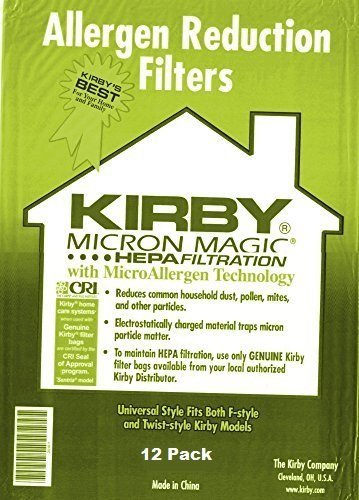 Kirby 204811 Filter Bag Six Pack Micron Magic HEPA (12 Bags)