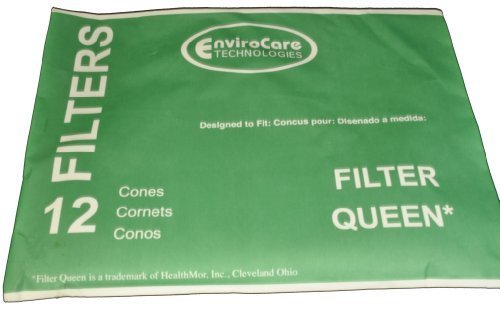EnviroCare Filter Queen Vacuum Replacement Filters - 12 Pack Micro Filtration For Allergy Sufferers