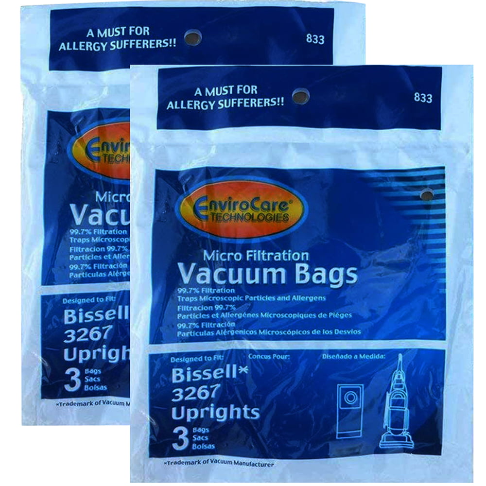 Bissell 3267 Allergy Vacuum Cleaner Bags Bulk lot of 2 Packs 6 total bags