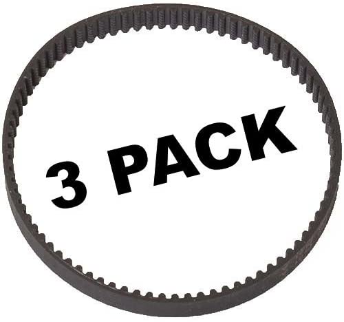 TVP Geared Belt for Bissell 2087,20872, 20874, 20878, 2087R, 2087Q, 20871 Upright Vacuum Cleaner # 1608840 (3 Belt)