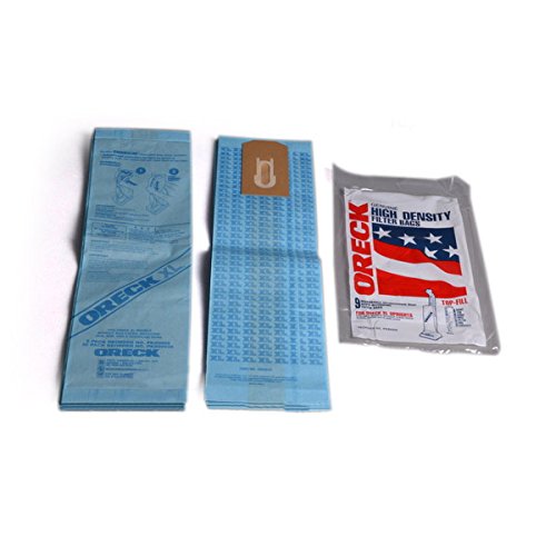Oreck Upright Vacuum Cleaner Non Docking Blue High Density Paper Bags 9PK # PK8000-9DW, PK80009