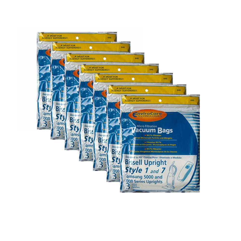 Replacement Part For Bissell Upright Powerforce Series Style 1 & 7 Paper Bags 21 Pk :- 840