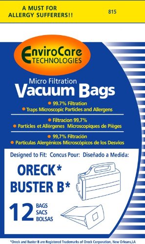 PAPER BAG, ORECK BUSTER B MICRO ENV 12PK