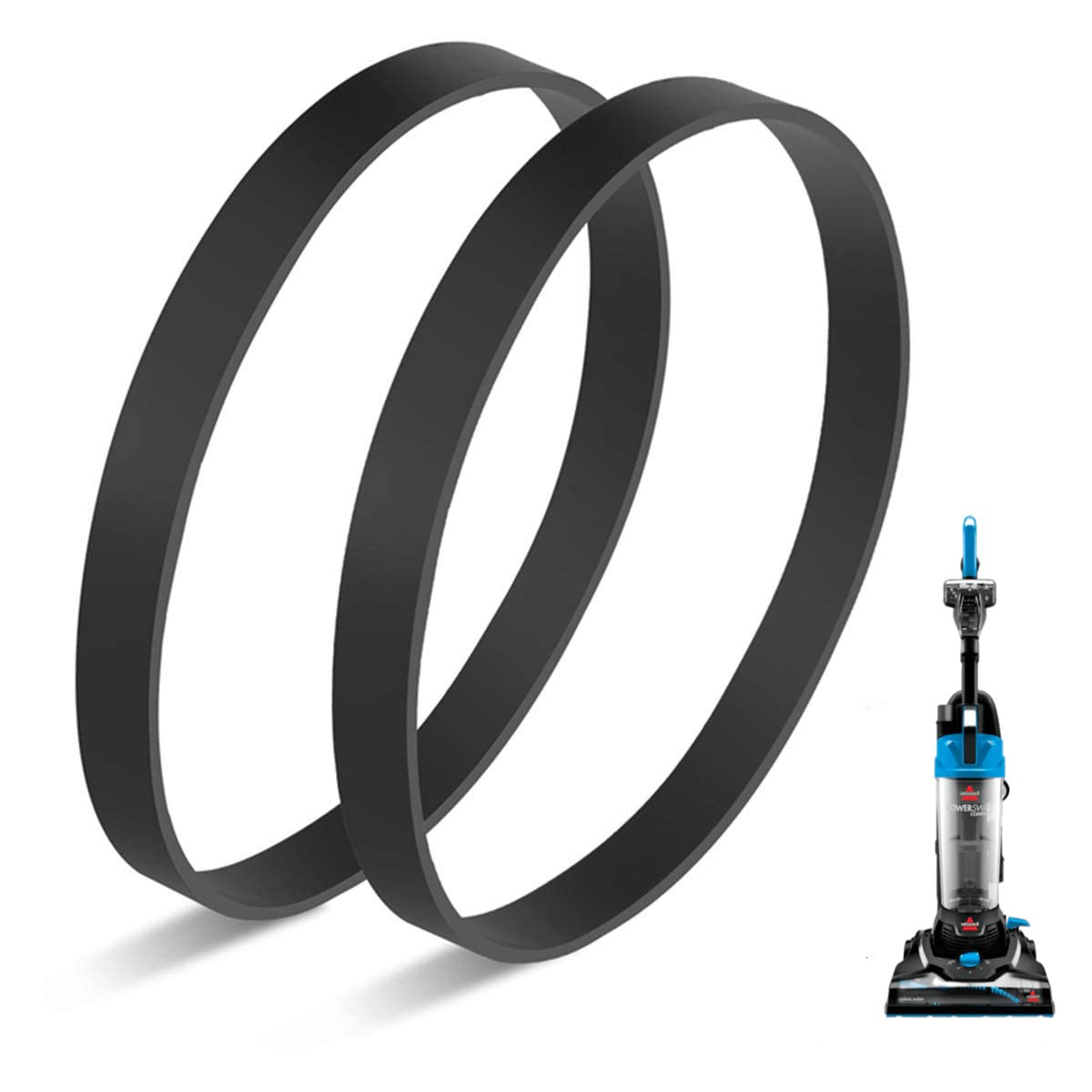 JEDELEOS Replacement Belts for Bissell Aeroswift, PowerSwift & Powertrak Compact Vacuum, Replace Parts 1600319 / YMH28950 (Pack of 2)