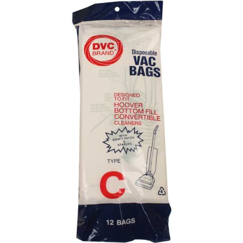 Paper Bag, Hoover Type C Bottom Fill Dvc 12pk