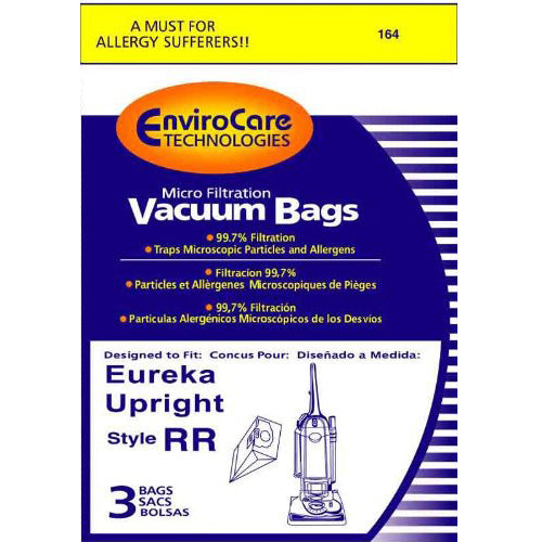Eureka RR Style Micro Filtered Vacuum Bags 3 Pk #164, 61115 boss smart vac 4800