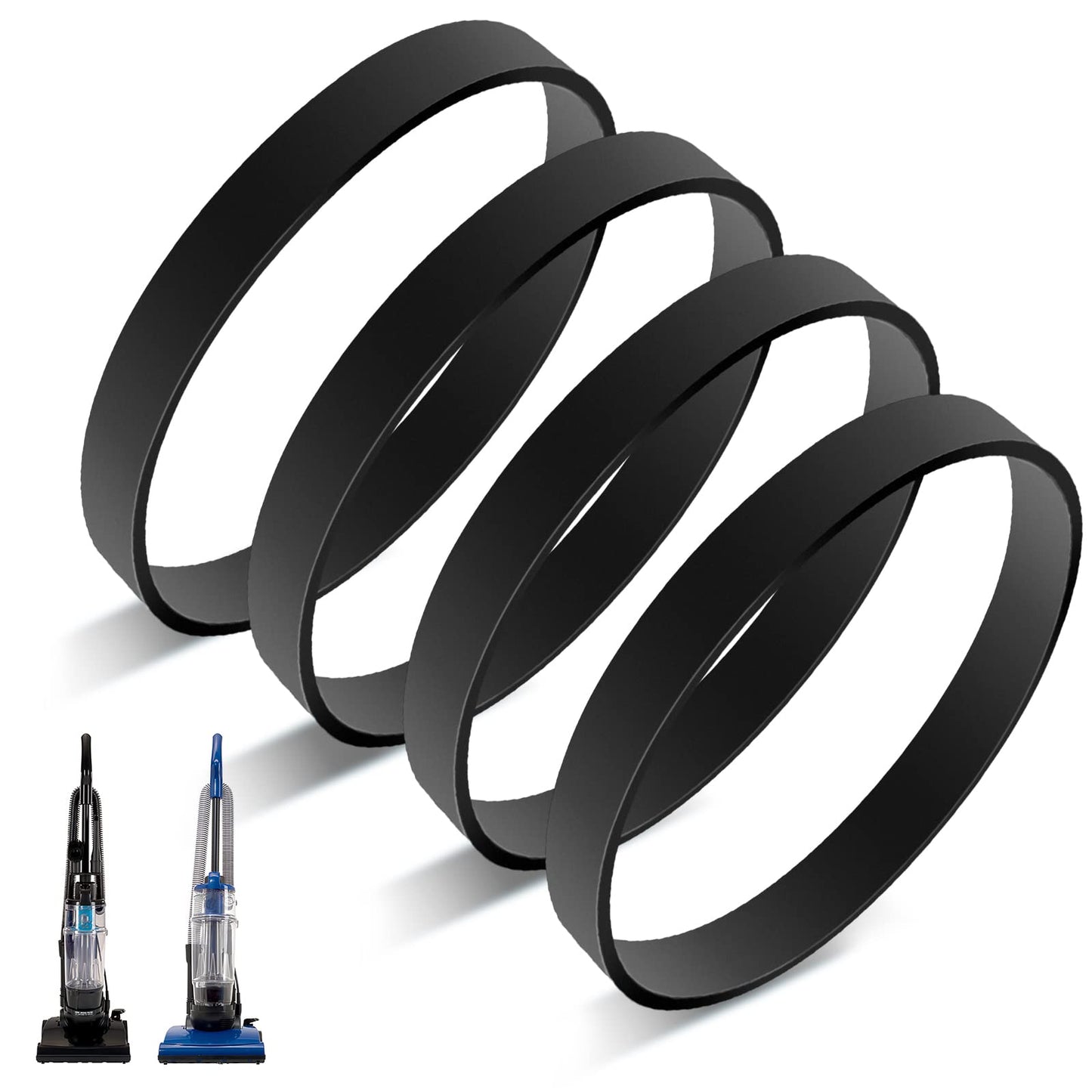 KEEPOW 1604895 Vacuum Belts Replacement Compatible with Bissell 3508, 2112, 21129, 2690, 1520, 23T7, 23T7V, 3130, for Easy Vac and PowerForce Compact vacuums, Part 1604895,2037034 (4 Pack)