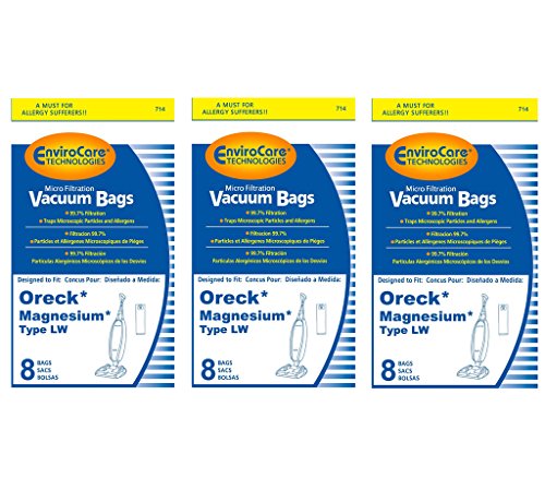 EnviroCare Replacement Vacuum Bags for Oreck Magnesium Type LW Uprights 24 Pack