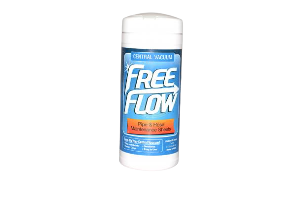 25 Fit All, Central Vac Vacuum Part 06-0309-02 / Free Flow Maintenance Cloths, 25PK, Central Vac Cleans, Deodorizes Central Vac Pipe, Hoses, Central Vac