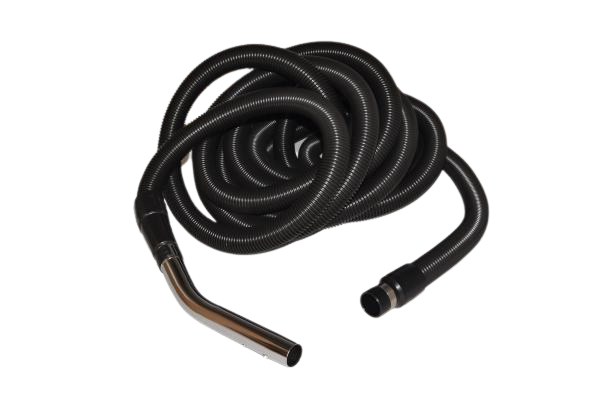 1 Fit All, Central Vac Vacuum Hose 06-1180-04 / COMPLETE-30FT, Black, Central Vac W / Button, Central Vac