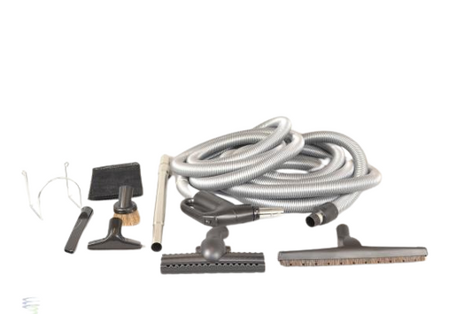 1 Fit All, Central Vac Vacuum Hose 06-4907-67 / Central Vac Tool Kit, 35ft, Tele Wand, Floortool, Dust, Crevice, Upholstery Tool, Central Vac