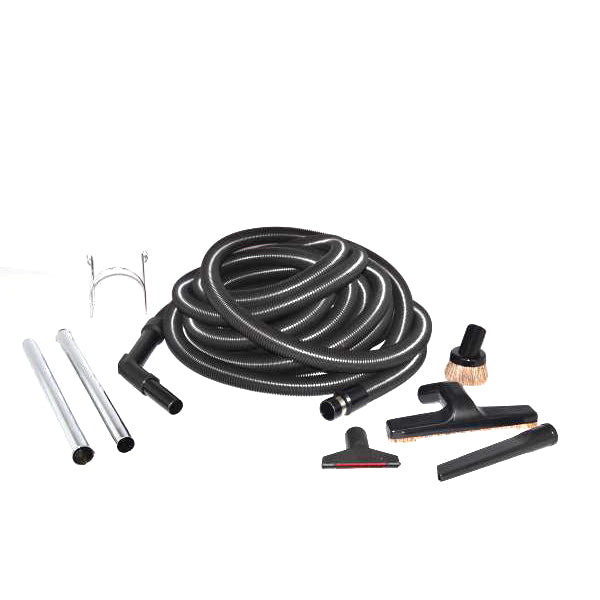 1 Fit All, Central Vac Vacuum Hose 06-4962-69 / Garage Kit Titan T3, 50' Black, W / Deluxe Tools, Titan