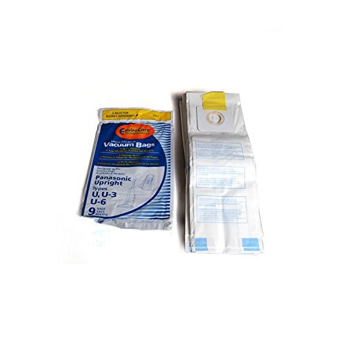 Electric Vac U-3, U-6 Envirocare Upright Vacuum 9 Paper Bags # 816-9