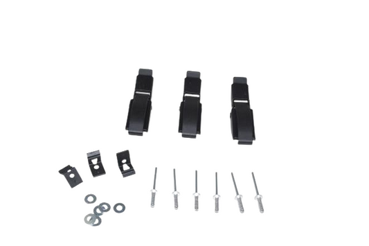 1 Proteam Vacuum Part 100286 / Latch Kit Linevacer, 3 Latches W / 3 Locks, 6 Fastening Rivets, 6 Washers