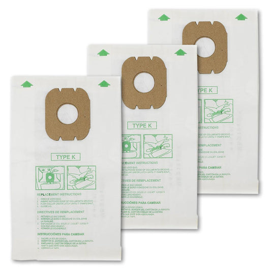 3 Hoover Vacuum Part 110SW Canister / Paper Bags, K, 3PK, 2 Ply, Repl by EnviroCare
