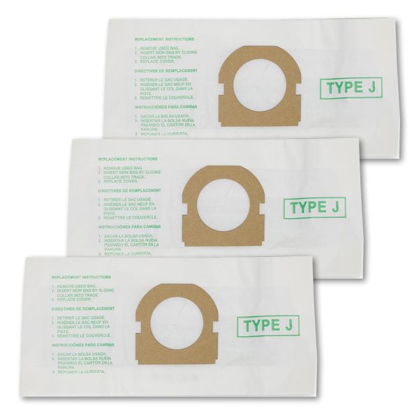 4 Hoover Vacuum Part 114SW Canister / Paper Bags, J, 4PK, by EnviroCare