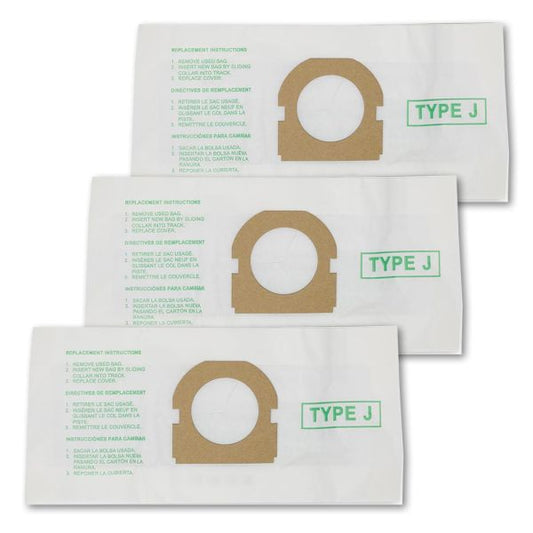 4 Hoover Vacuum Part 114SW Canister / Paper Bags, J, 4PK, by EnviroCare