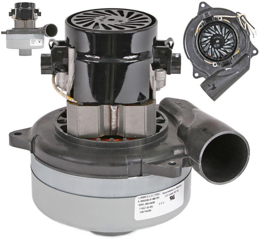 1 Ametek Vacuum Part 116210-85 / Motor, Lamb 2 Stage, Bypass W / Horn, Ball / Sleevefan Shell Has Stub Tube Part #45847-14