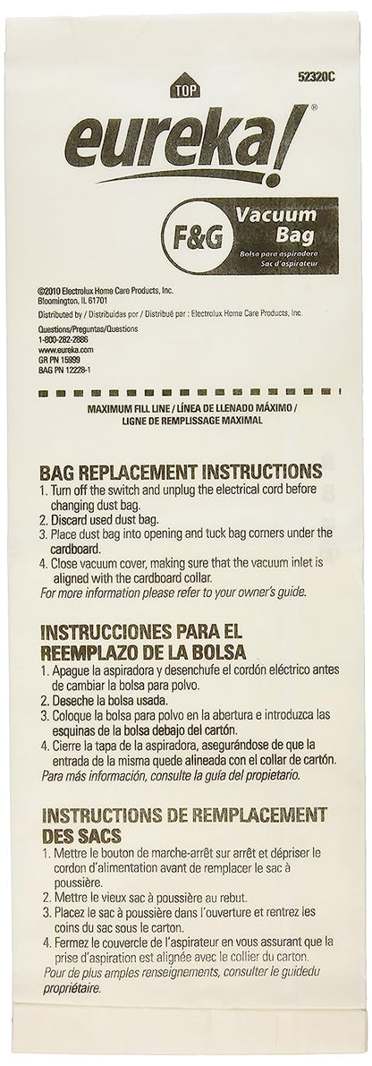 Genuine Eureka Sanitaire Style FG Vacuum Cleaner Bags 54924B-10 OEM 4000, 5000