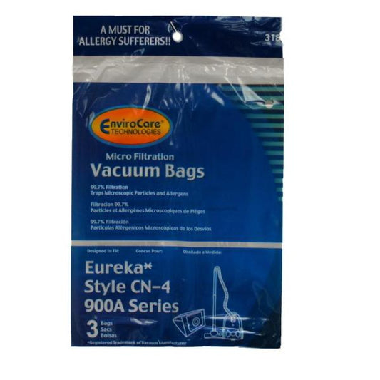 3 Eureka, Sanitaire Vacuum Part 318 Canister Micro Allergen Filtration / Paper Bags, CN-4, 3PK, Micro