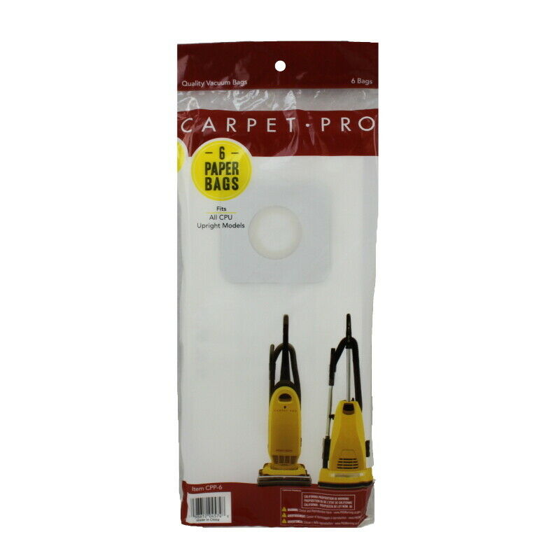 6 Carpet Pro Vacuum Cleaner Bags CPP-6 Upright / Paper, 6PK / Please Use Number No Longer Available