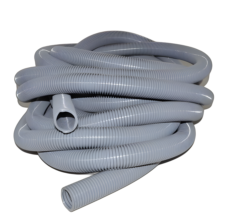 1 Fit All, Commercial Vacuum Hose 7115008000 / 1 1 / 2 X 50' Crushproof, Smooth Finshgray