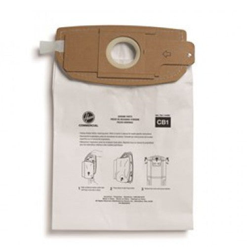 10 Hoover Vacuum Part AH10173 / Paper Bags CH34006, Type CB1, 10PK, Back Packstandard Filtration