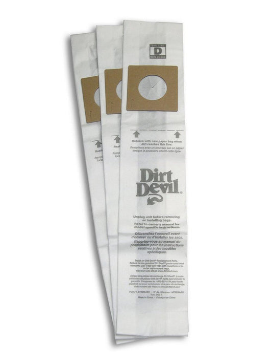 3 Dirt Devil Vacuum Part 3670147001 Upright / Paper Bags, D, 3PK