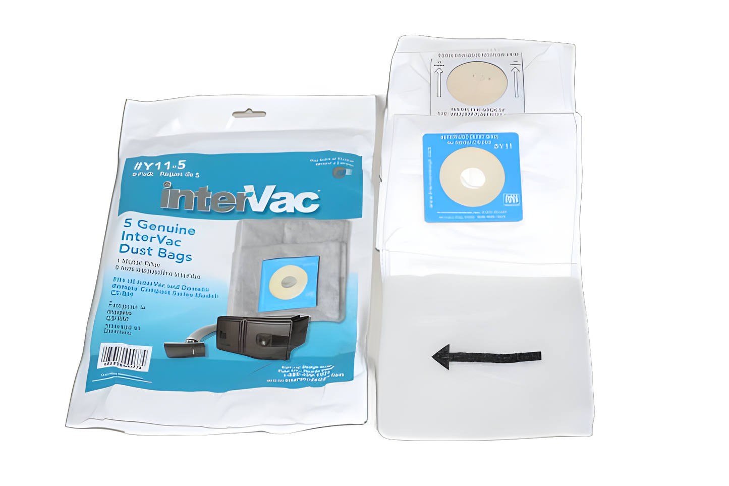 5 Intervac Vacuum Part 9015 / Paper Bags Csrm, Rv Vac, 5PK