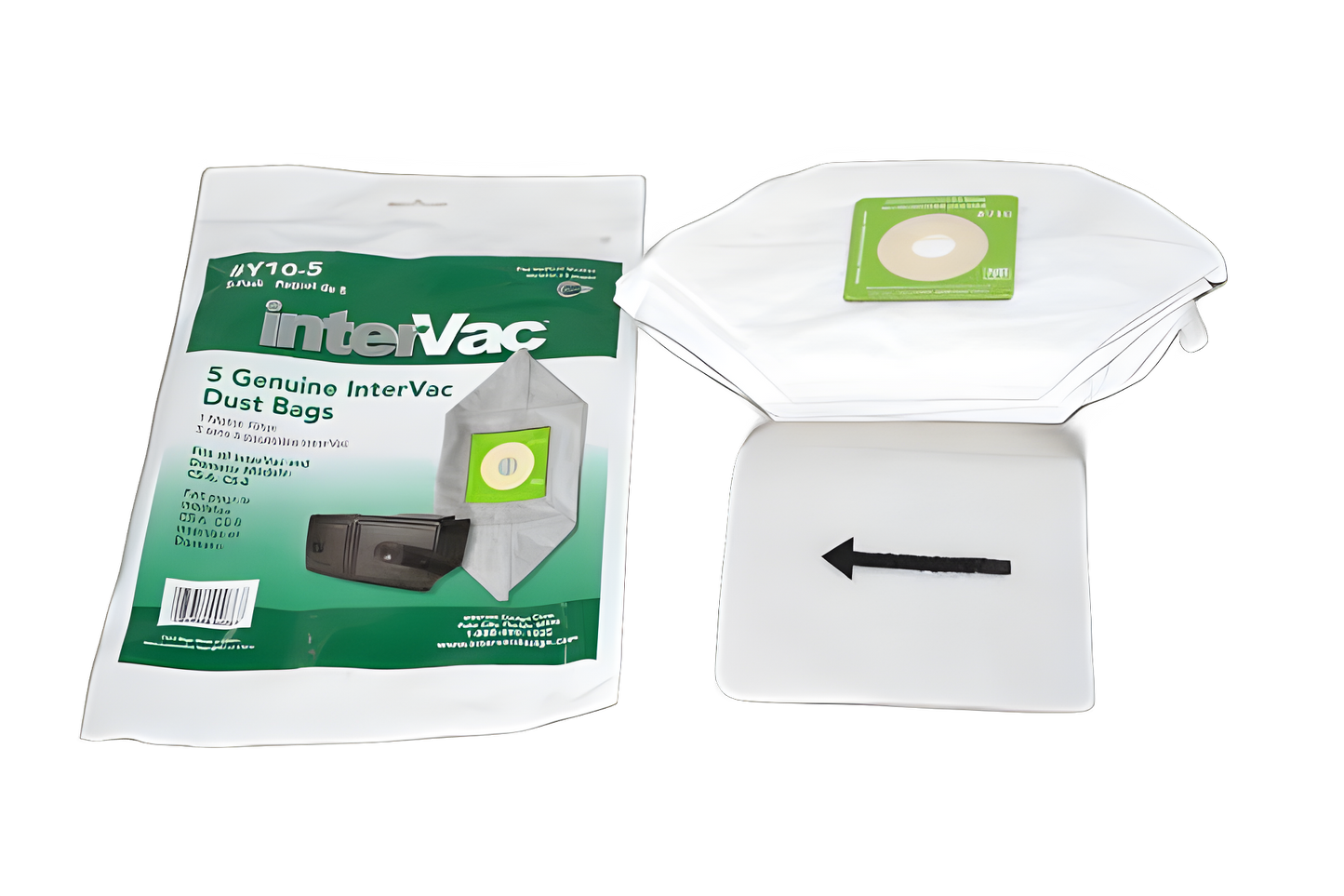5 Intervac Vacuum Part 9014 / Paper Bags Compact, CS6, CS8, 5PK