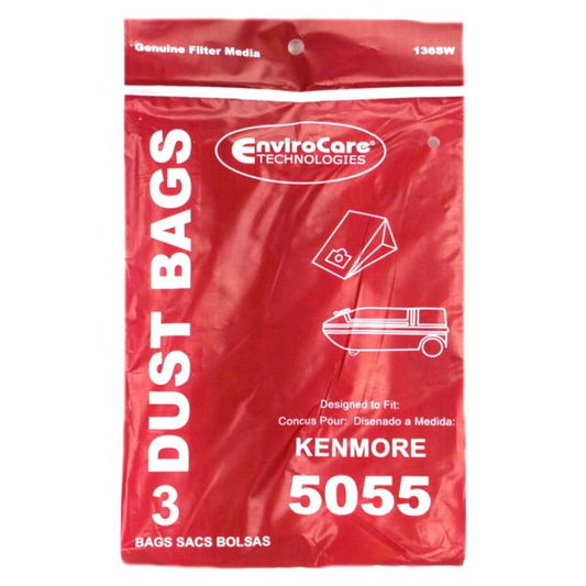 3 Kenmore Vacuum Part 136SW Canister / Paper Bags, 5055, 3PK, Replacement