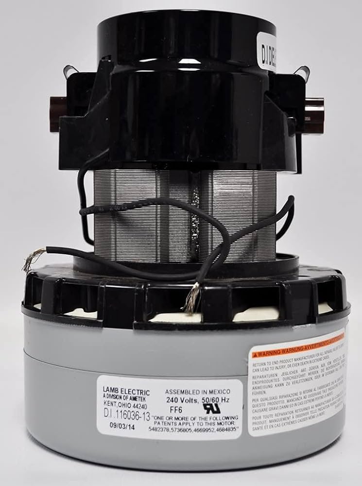1 Ametek Vacuum Part 116036-13 / Motor, Lamb 240 Volt, 5.Quiet Series, 2 Stage
