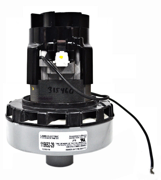 1 Ametek Vacuum Part 119652-29 / Motor, Lamb 5., 24 Volt, 1 Stage, Quiet Series