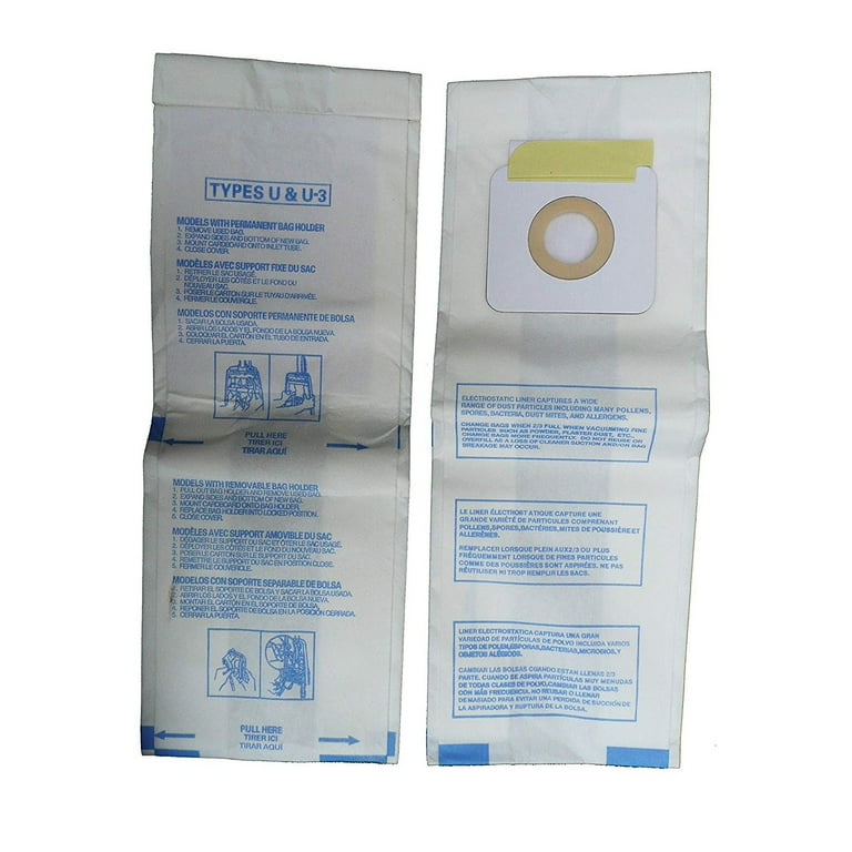9 Panasonic Vacuum Part 816-9 Upright / Paper Bags, U-3, U-6, 9PK, Enviro