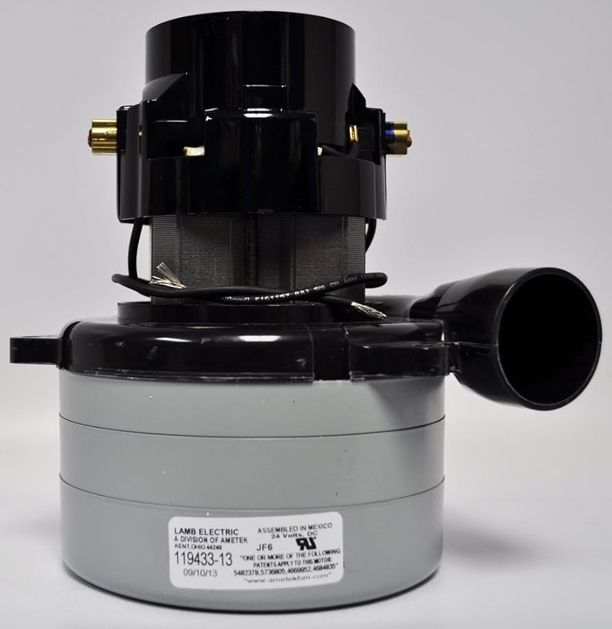 1 Ametek Vacuum Part 119433-13 / Motor, Lamb 24 Volt, 3 Stage, W / Horn