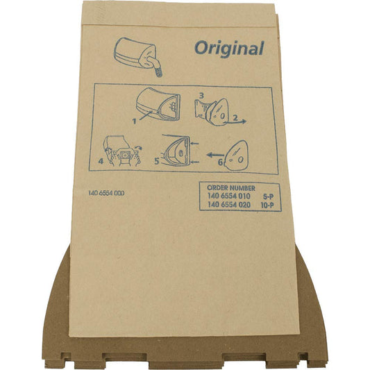 Euroclean UZ964 Paper Vacuum Bags 5 Pack Backpack Replacement 1406554010 33-2401-08