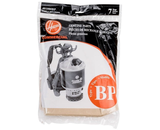 7 Hoover Vacuum Cleaner Bags 1KE2103000 / Type Bp Paper Shoulder Vac Backpacksold As 1 Each, Item A 7